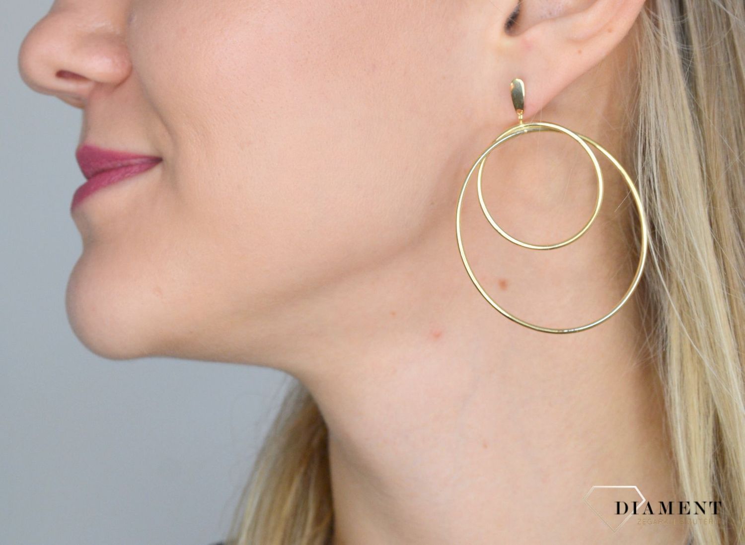 Złote kolczyki koła 585 przeplatane koła DIA-KLC-B0LBRITA-1-3050 OR204623-585.jpg